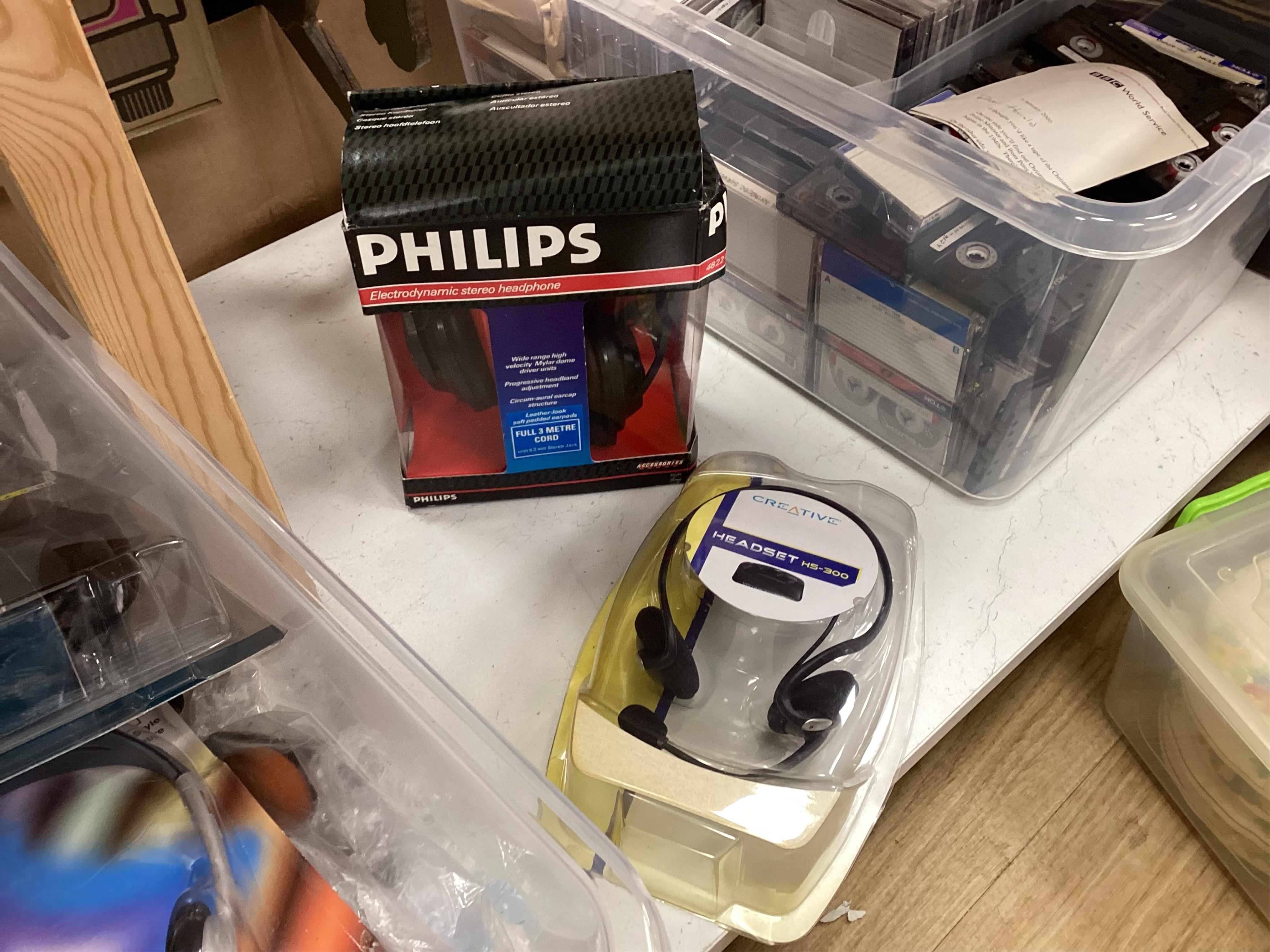 An archive of BBC cassettes and recording equipment related to the BBC war correspondent Harold Briley, including three original Sony Walkman Professionals, one with a BBC World Service label, all in leather cases, a box